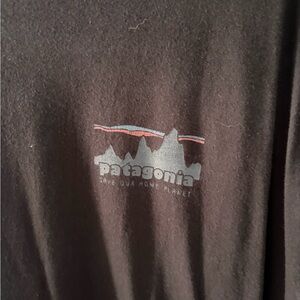 Patagonia Dark Shirt with Mountain Graphic